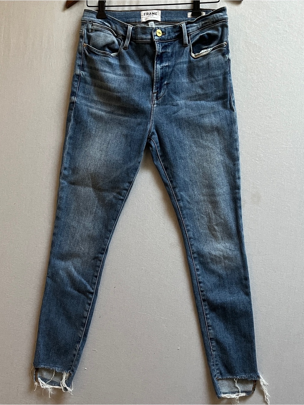 Frame Denim Le High Skinny Women's Mid Jeans with Raw Hem 31